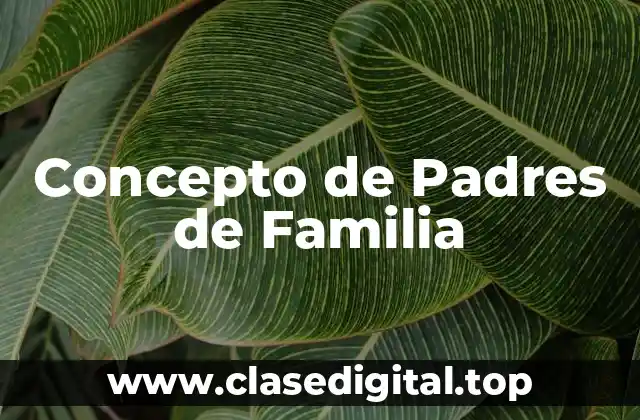 ✅ Concepto de Padres de Familia