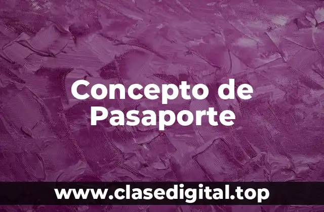 Concepto de Pasaporte