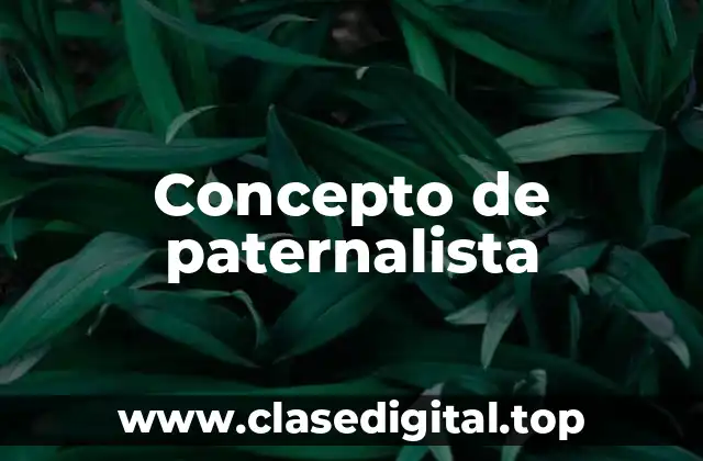 Concepto de paternalista