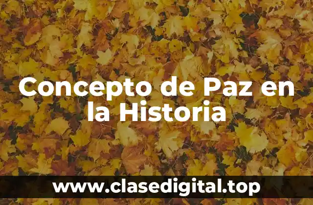 Concepto de Paz en la Historia