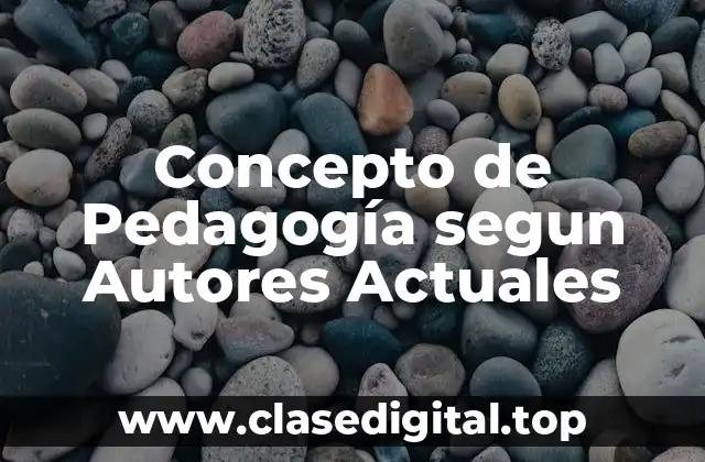📗 Concepto de Pedagogía