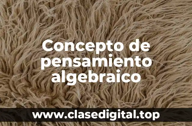 Concepto de pensamiento algebraico