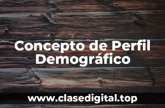 Concepto de Perfil Demográfico