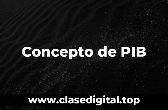 Concepto de PIB