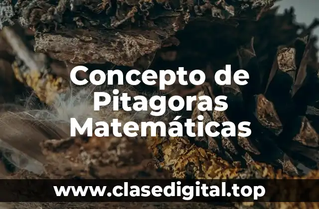 Concepto de Pitagoras Matemáticas