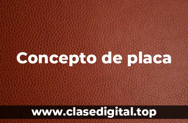 Concepto de placa