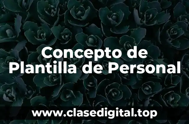 Concepto de Plantilla de Personal