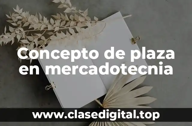 Concepto de plaza en mercadotecnia