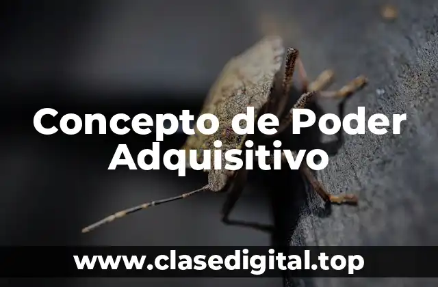 Concepto de Poder Adquisitivo