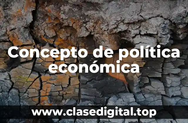Concepto de política económica