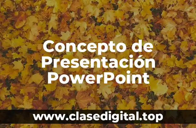Concepto de Presentación PowerPoint