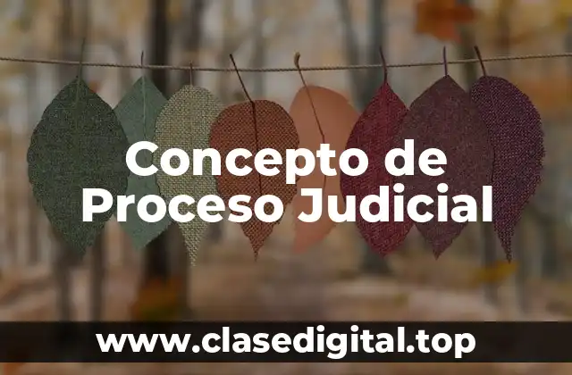 Concepto de Proceso Judicial