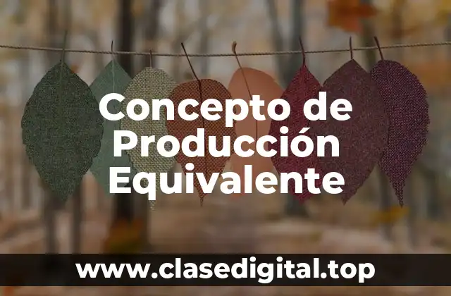 Concepto de Producción Equivalente