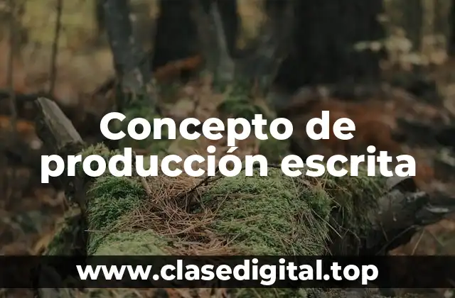 Concepto de producción escrita