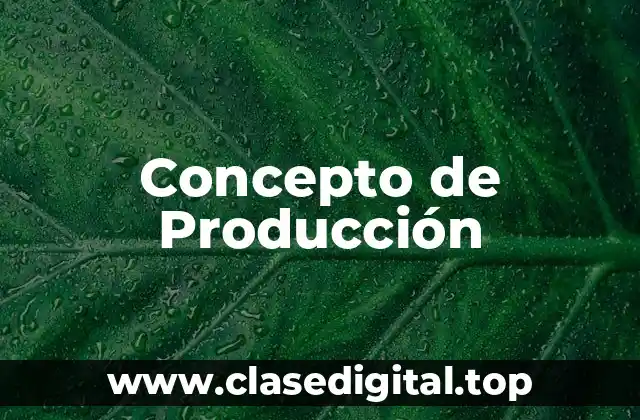 Concepto de Producción