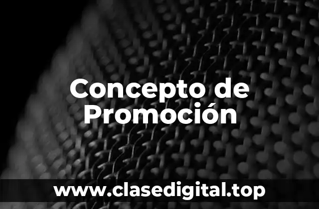 Concepto de Promoción