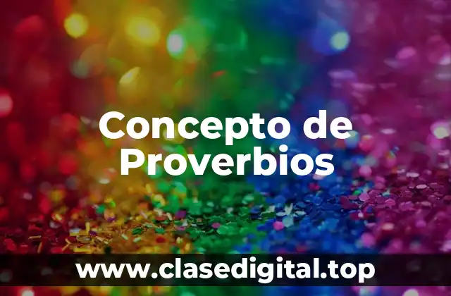 Concepto de Proverbios