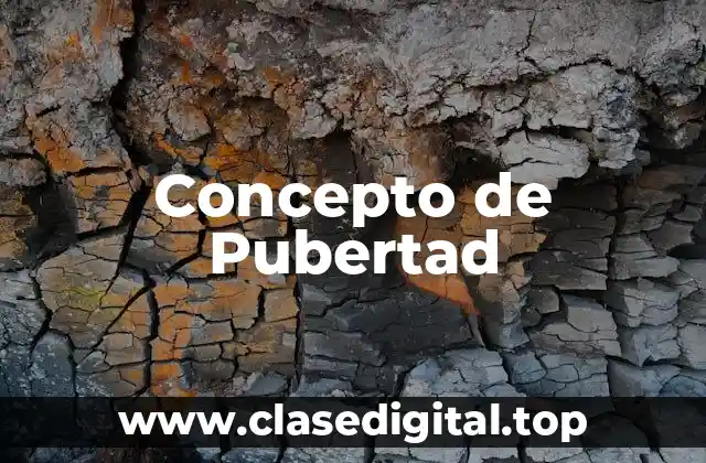 📗 Concepto de pubertad