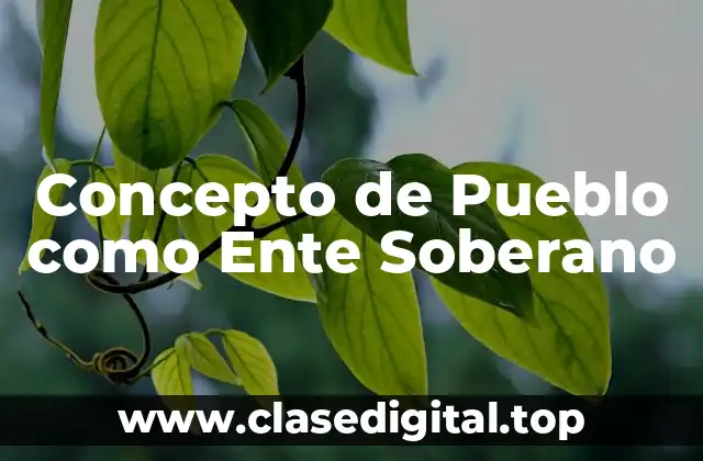 Concepto de Pueblo como Ente Soberano