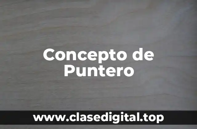 Concepto de Puntero