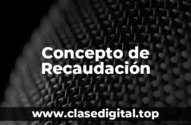 Concepto de Recaudación