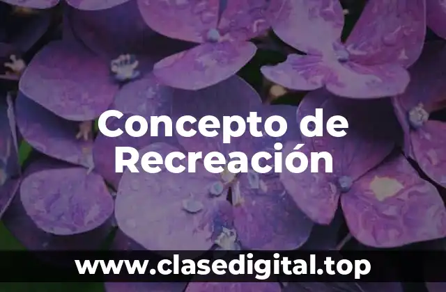 Concepto de Recreación