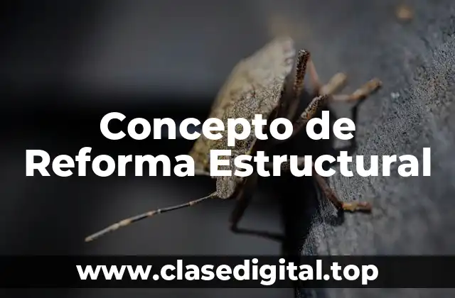 Concepto de Reforma Estructural