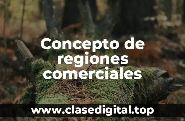 Concepto de regiones comerciales