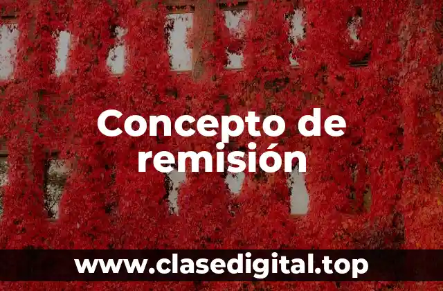 Concepto de remisión