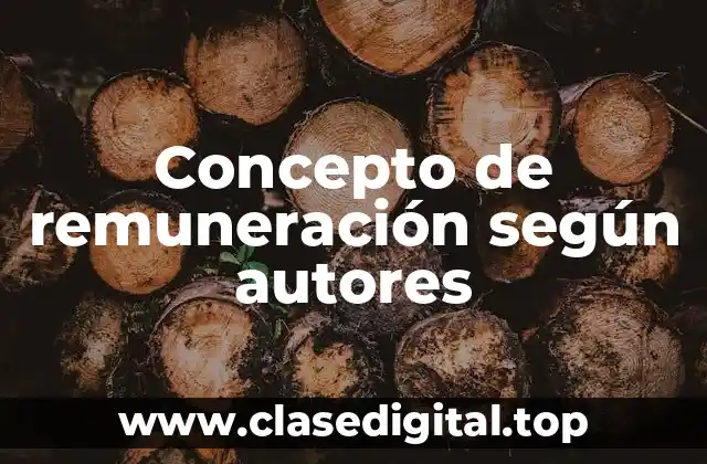 Concepto de remuneración según autores