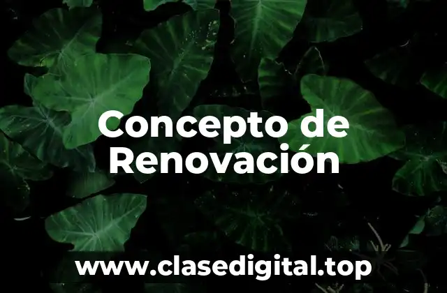 Concepto de Renovación