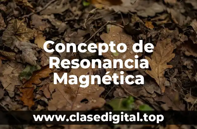 Concepto de Resonancia Magnética