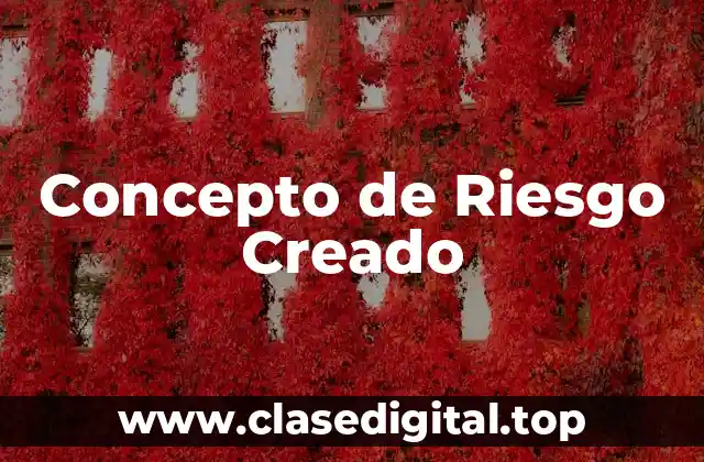 Concepto de Riesgo Creado