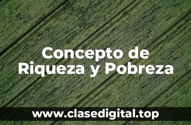 Concepto de Riqueza y Pobreza