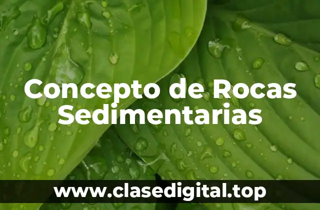 Concepto de Rocas Sedimentarias