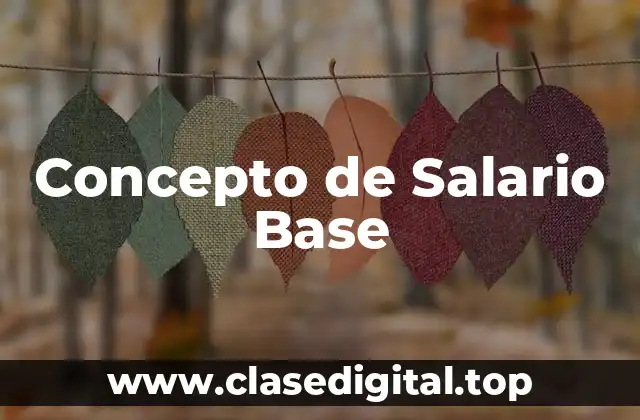 Concepto de Salario Base