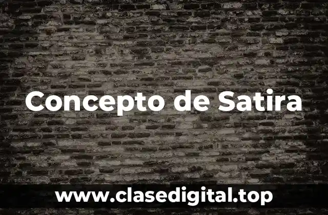Concepto de Satira