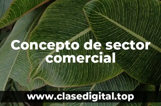 Concepto de sector comercial