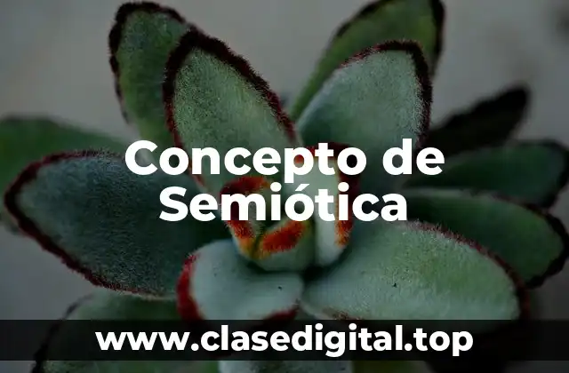 Concepto de Semiótica