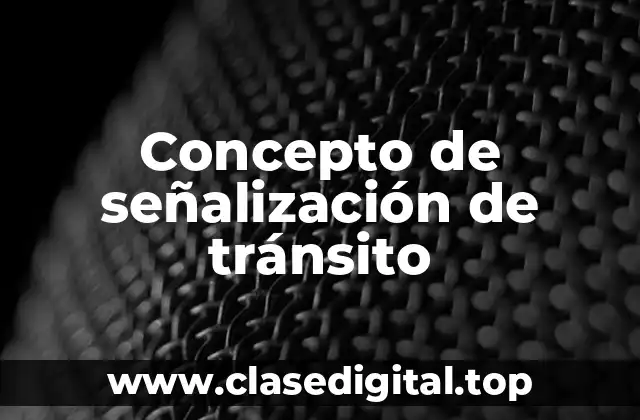 Concepto de señalización de tránsito
