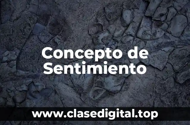 Concepto de Sentimiento