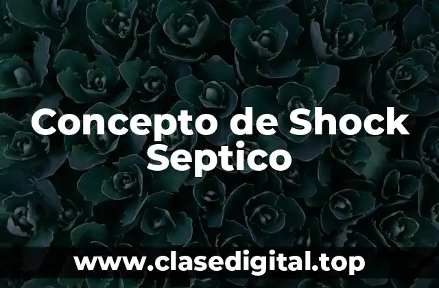 Concepto de Shock Septico