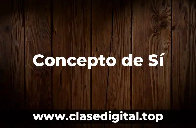 Concepto de Sí