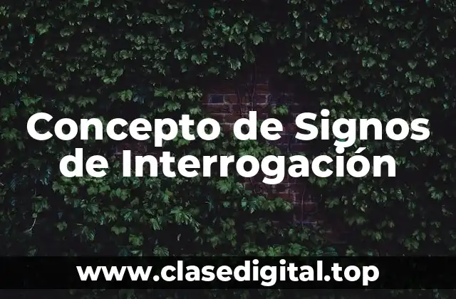 Concepto de Signos de Interrogación