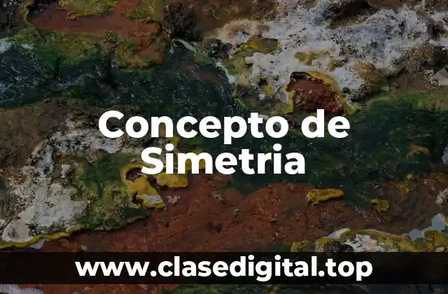 Concepto de Simetria