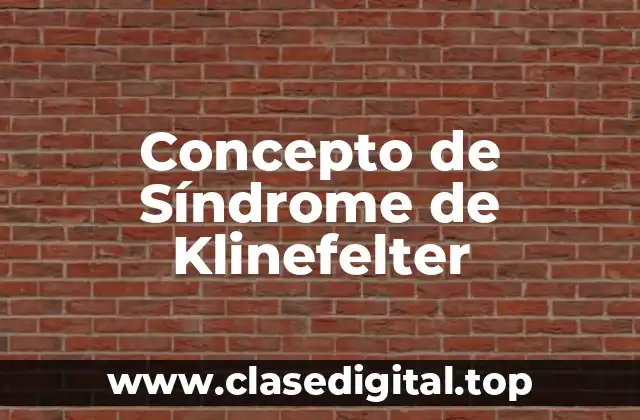 Concepto de Síndrome de Klinefelter