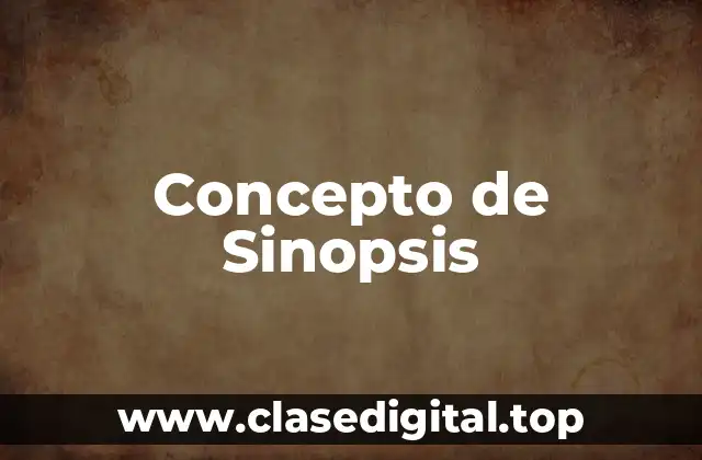 Concepto de Sinopsis