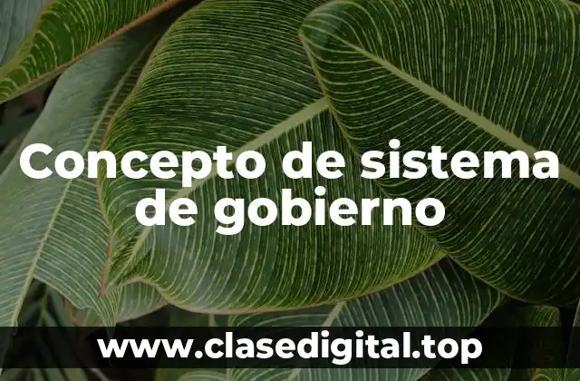 Concepto de sistema de gobierno