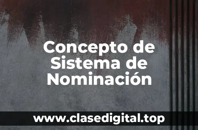 Concepto de Sistema de Nominación