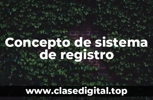 Concepto de sistema de registro